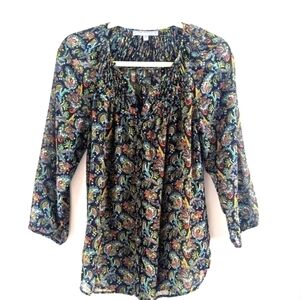 STITCH Fix Daniel Rainn Bohemian Sheer Tunic Paisley on Black M
